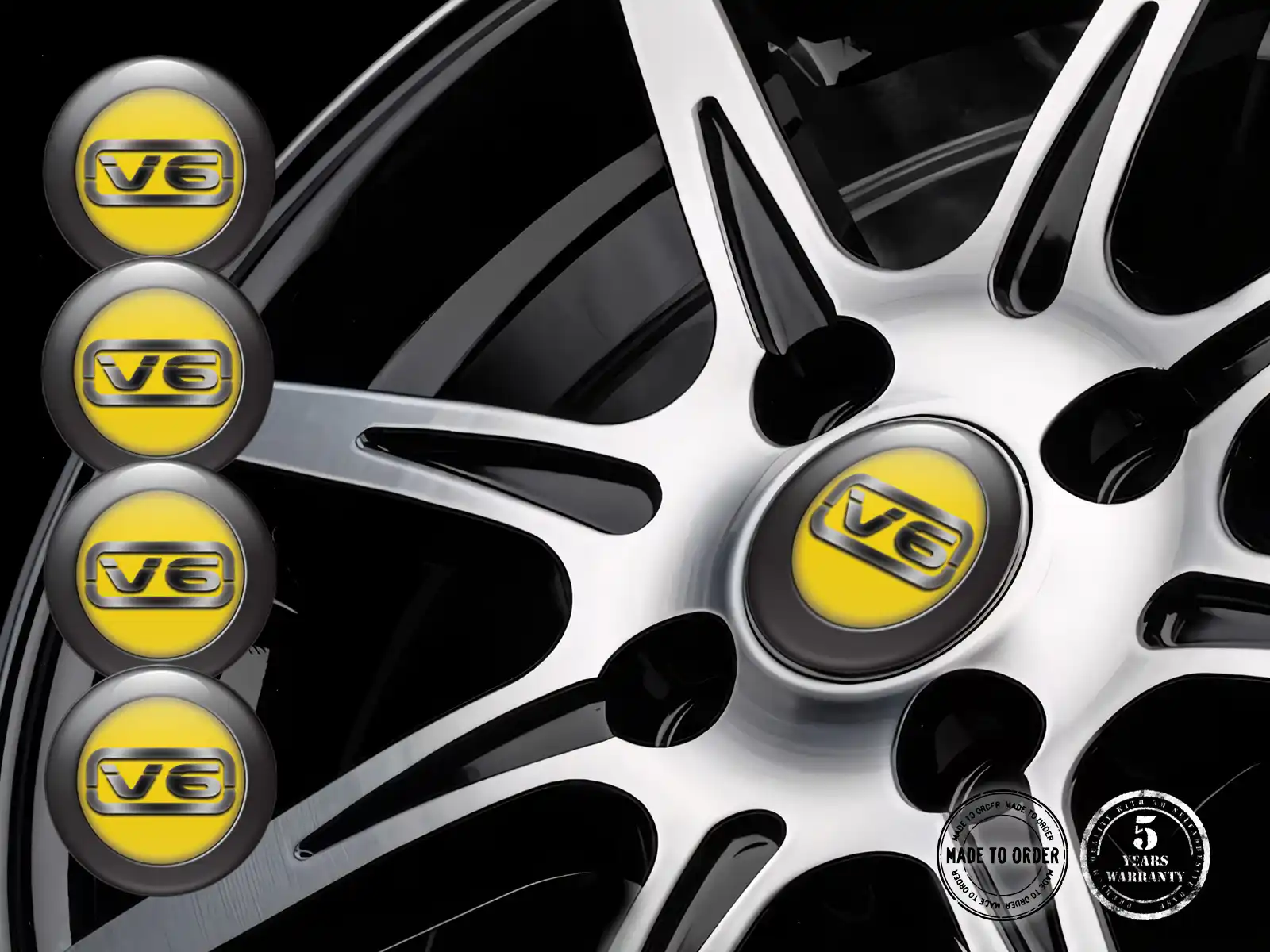 Custom Dome Stickers Luminous Racing Velocity